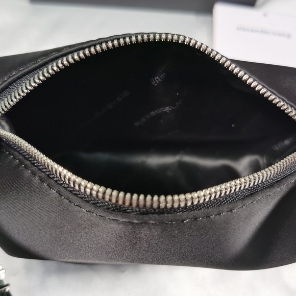 Alexander Wang heiress satin pouch with crystal logo - Picture 10 of 11